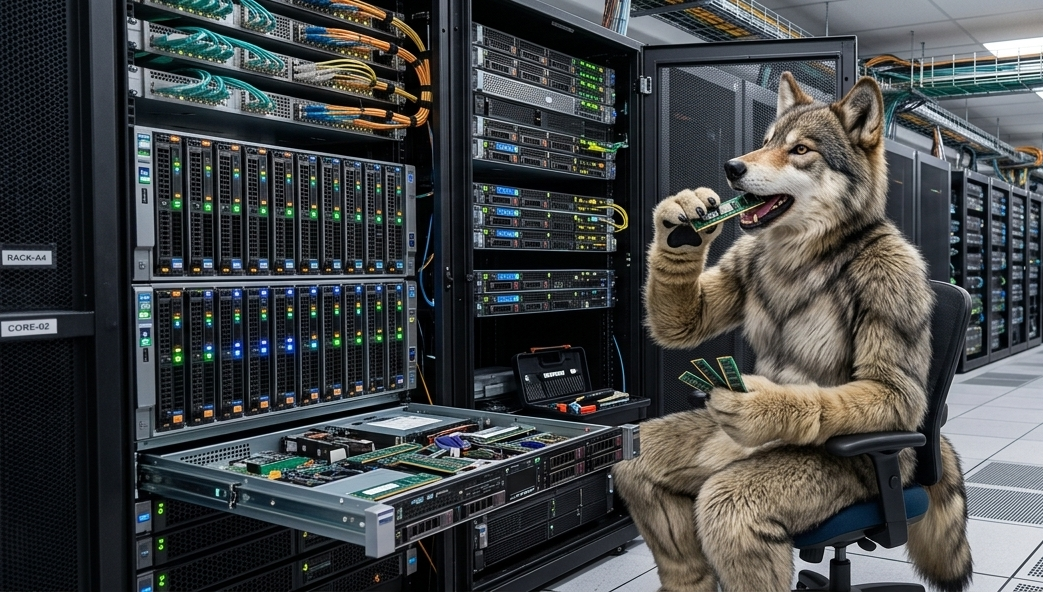 Modern server infrastructure representing Napa AI technology stack